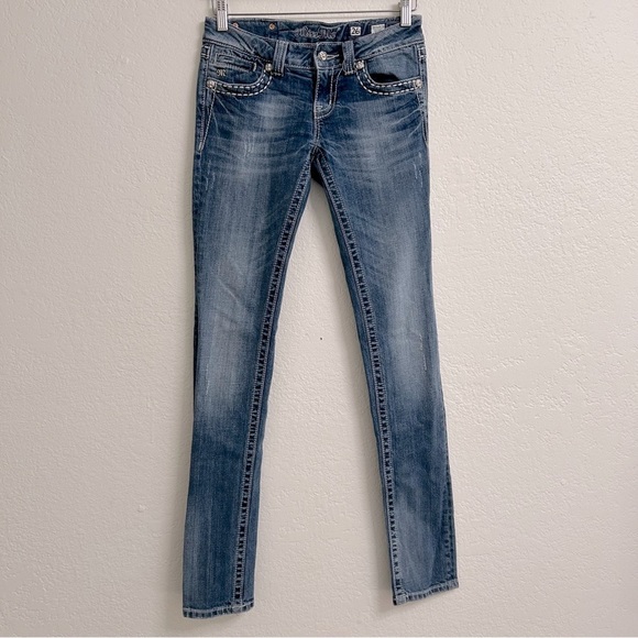 Miss Me Bedazzled Skinny Denim Jeans, Size 26 - Picture 2 of 6